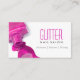 Cartão De Visita Glitter Nail Salon Manicure - Pink Beauty Stylish (Frente)