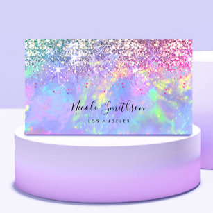 Cartão De Visita glitter opal business card