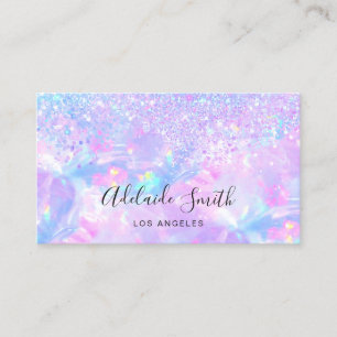 Cartão De Visita Glitter opal roxo gemstone faux