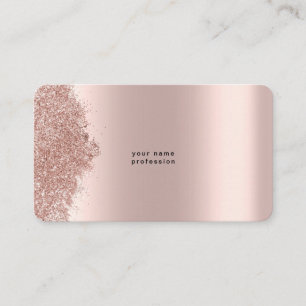 Cartão De Visita Glitter Rosa minimalista personalizado