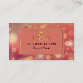 Cartão De Visita Glittering Dourado, Vermelho, Rosa, Chamadeiro