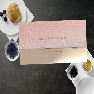 Cartão De Visita Glittery chique elegante profissional