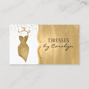 Cartão de visita Glittery Dourado da costureira d