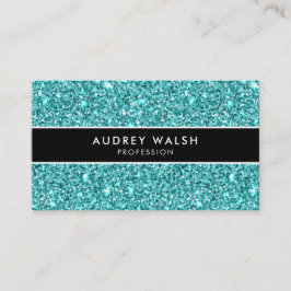 Cartão De Visita Glitzy Na moda Blue GLITTER Strike