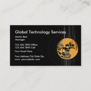 Cartão de visita global de serviços de tecnologi