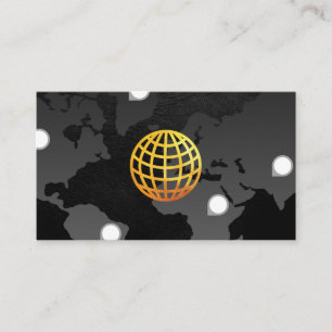 Cartão De Visita Globo de Ouros  Mapa do mundo  Executivo