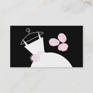 Cartão De Visita Glória de Casamento Rosa preto-de-rosa