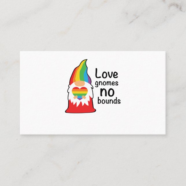 Cartão De Visita Gnomos de amor não se orgulham LGBT (Frente)