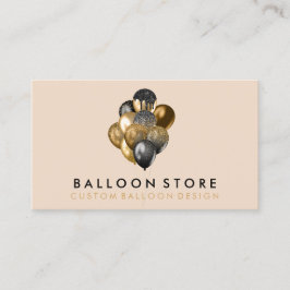 Cartão De Visita Gold & Bronze Glitter Party Balloon Decorations