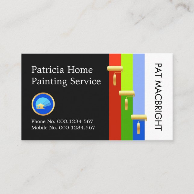 Cartão De Visita Gold Brush Painting Paint Stripes (Frente)