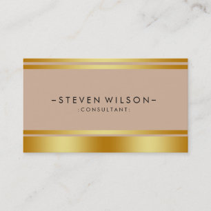Cartão De Visita Gold Foil Metal Professional Moderno Elegante
