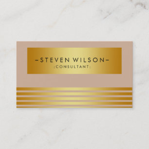 Cartão De Visita Gold Foil Metal Professional Moderno Elegante