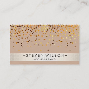 Cartão De Visita Gold Foil Metal Professional Moderno Elegante