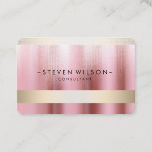 Cartão De Visita Gold Foil Metal Professional Moderno Elegante
