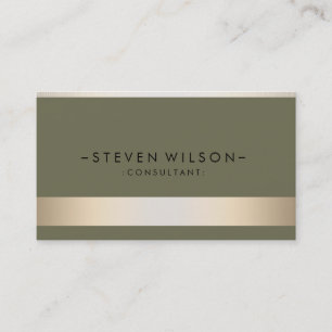 Cartão De Visita Gold Foil Metal Professional Moderno Elegante