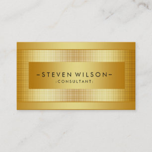Cartão De Visita Gold Foil Metal Professional Moderno, preto Elegan