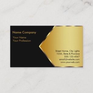 Cartão De Visita Gold Foil Retro Crown Logotipo Financeiro Services