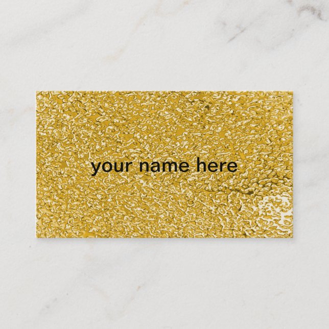 Cartão De Visita GOLD PURE Splatter Pattern + your text (Frente)