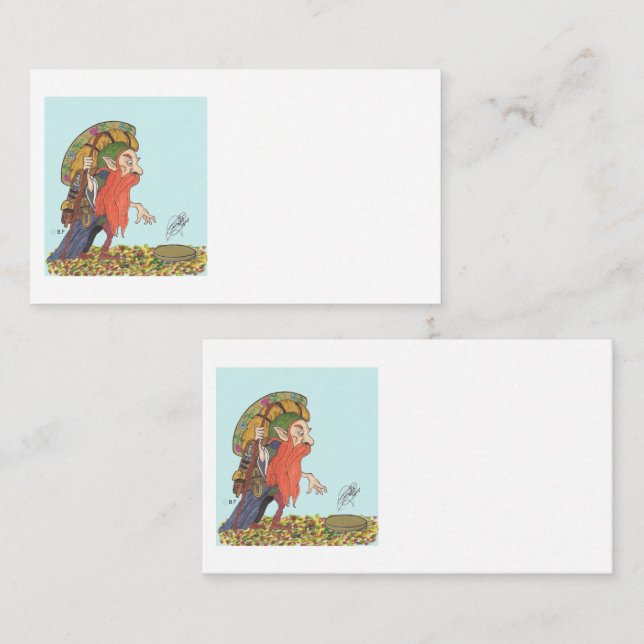 CARTÃO DE VISITA GOLD SEEKER LEPRECHAUN (Frente/Verso)