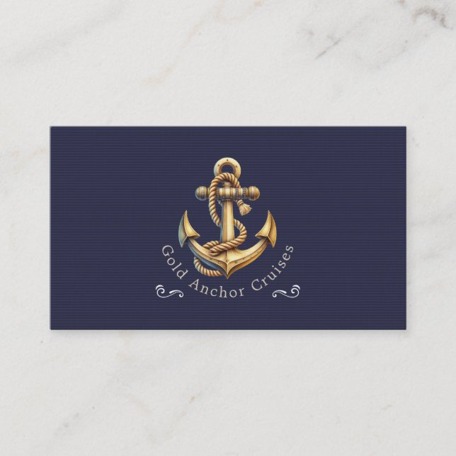 Cartão De Visita Golden Anchor Business Card (Frente)