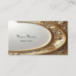 Cartão De Visita Golden Ornate Frame Business Card