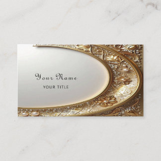 Cartão De Visita Golden Ornate Frame Business Card
