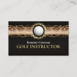 Cartão De Visita Golf Instrutor Golfer Club Luxury Dark