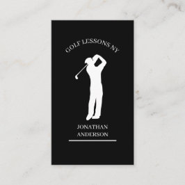Cartão De Visita Golf Lehrer Schwarz Weiß