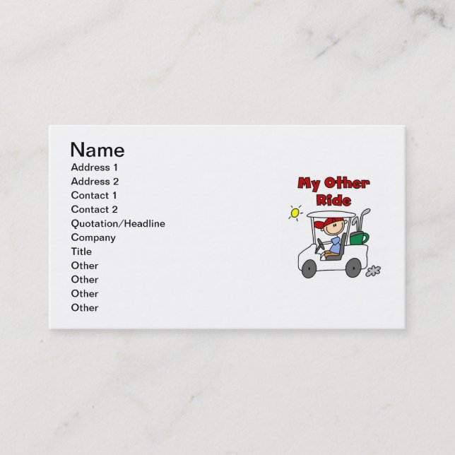 Cartão De Visita Golf meu outro passeio (Frente)