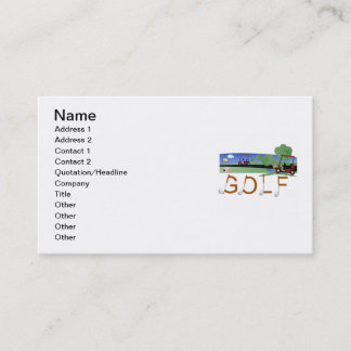 Cartão De Visita Golfe com o camiseta e os presentes dos carros de