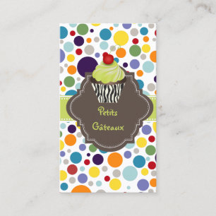 Cartão De Visita Gomas de teclas PixDezines cupcake+gomas de bolhas