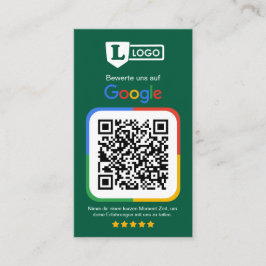 Cartão De Visita Google Bewertungskarte mit QR code 