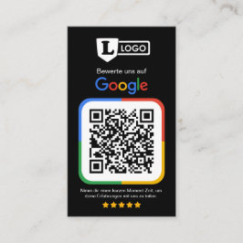 Cartão De Visita Google Bewertungskarte mit QR code 