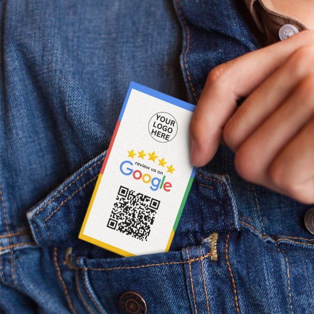 Cartão De Visita Google Business Review 5 Star Qr (Criador carregado)