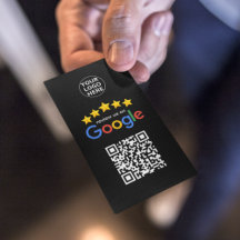 Google Business Review 5 Star Qr Código Preto