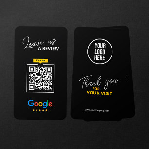 Cartão De Visita Google Deixe-nos Avaliar Código QR Negócios Obriga