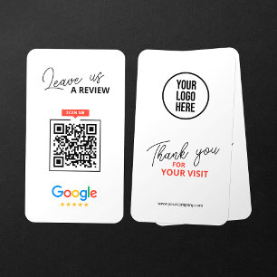 Cartão De Visita Google Deixe-nos Avaliar Código QR Negócios Obriga