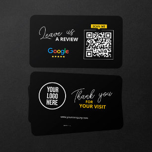 Cartão De Visita Google Deixe-nos Avaliar Código QR Negócios Obriga