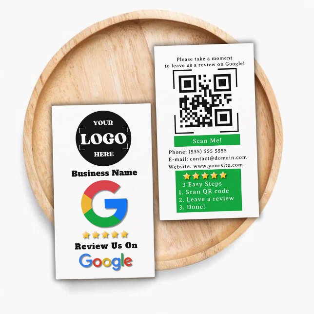 Cartão De Visita Google Review QR Code Tap para Rever as Classifica (Criador carregado)