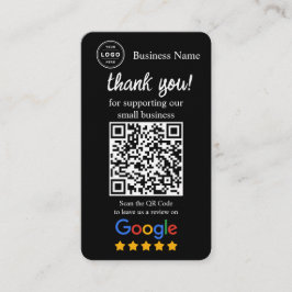 Cartão De Visita Google Review Request Card with QR code
