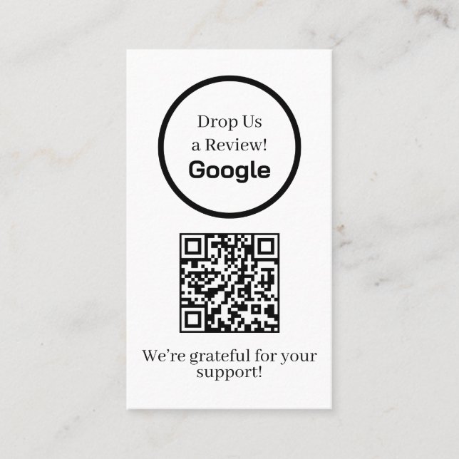 Cartão De Visita Google Reviews QR | Custom Business Feedback Link (Frente)