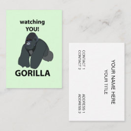 Cartão De Visita Gorilla A Ver-Te Gorilla Engraçado