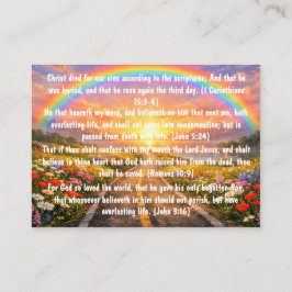 Cartão De Visita Gospel Tract Two Roads Card