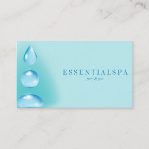Cartão De Visita Gotas de água espiritual Blue sOFT reiki yoga zen