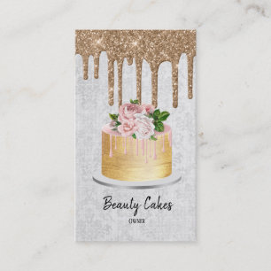 Cartão De Visita Gotejamentos do planejador do bolo de casamento do