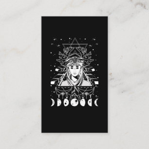 Cartão De Visita Gótica Cansaço da Lua Fases Testemunha Crescente