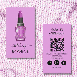 Cartão De Visita Gótica Halloween Lipstick Makeup