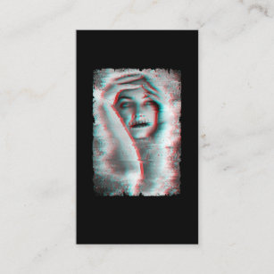 Cartão De Visita Gótico de Garota de Horror Gótico oculta arte esté