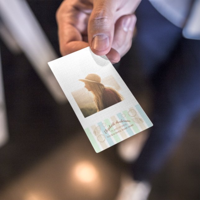 Cartão De Visita Grad Club Beach Party Name Card (Criador carregado)