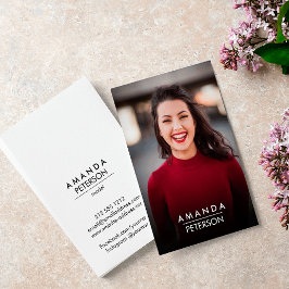 Cartão De Visita Gradiente Transparente de Foto do Dançador de Mode